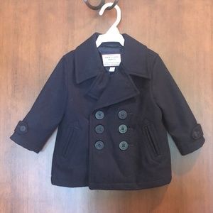 Janie and Jack Classic Navy Peacoat Boys 6-12M